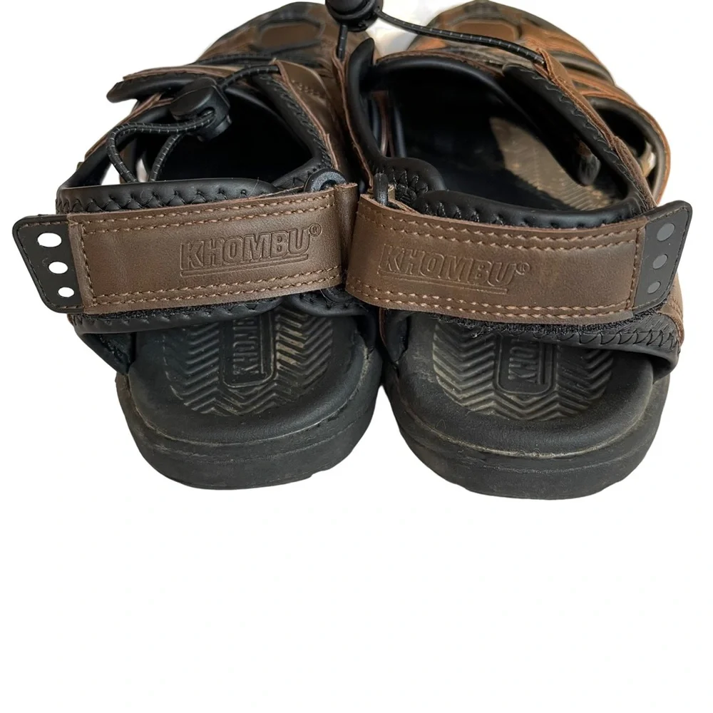 KHOMBU Brown Faux Leather Water and Hiking Sandal. Like new size 8
